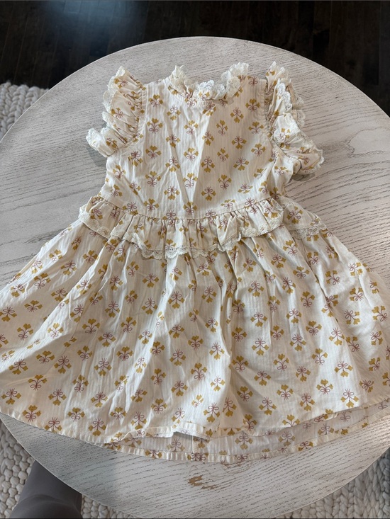 Noralee Other - Nora LeeClassic Cream Floral Ruffle Kids Dress